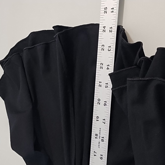 Black Pieced Fun Flowy Trumpet Flare Knit Skirt - Picture 5 of 8